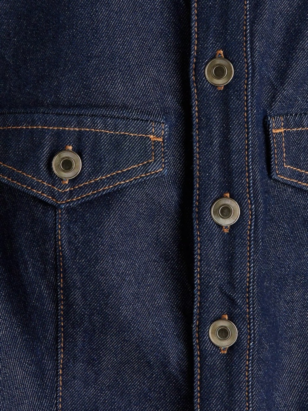 Dark Indigo Denim Button-Front Vest - Picture 2 of 4